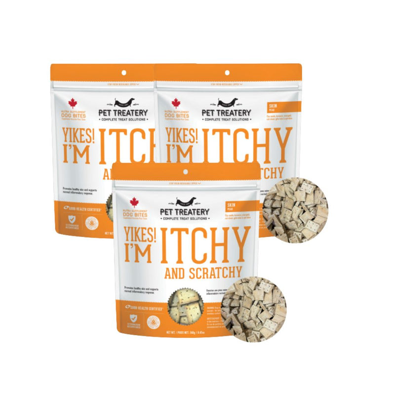 Load image into Gallery viewer, Yikes! I&#39;m Itchy and Scratchy -  Nutra Bites Skin &amp; Coat Dog Biscuits 240g - Rocky Mountain Dog
