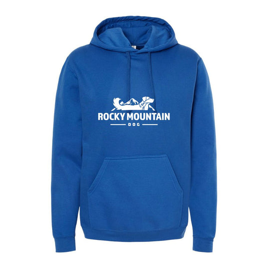 blue rocky mountain dog hoodie