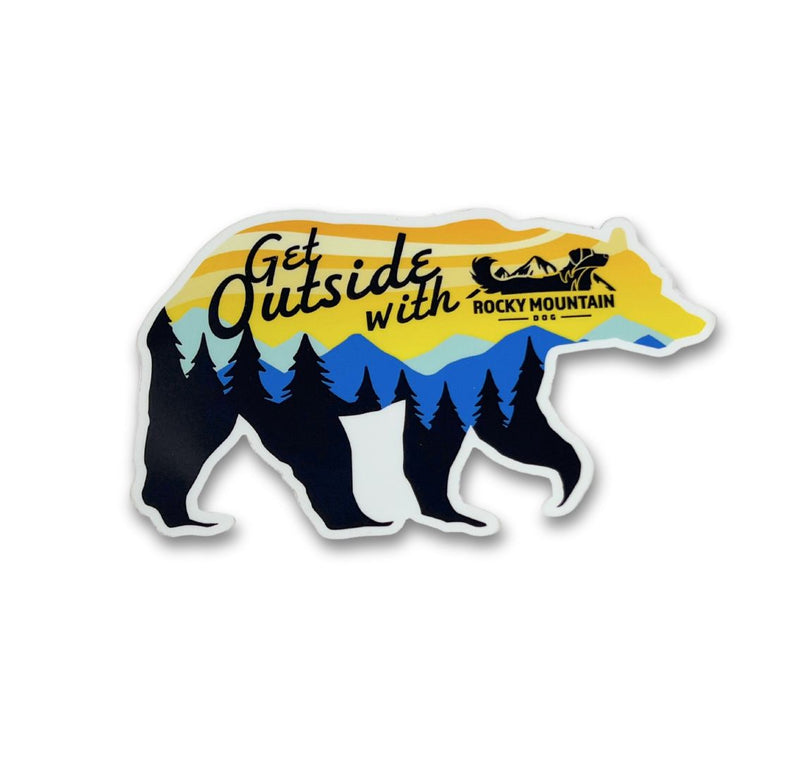 Load image into Gallery viewer, Get Outside Bear Sticker
