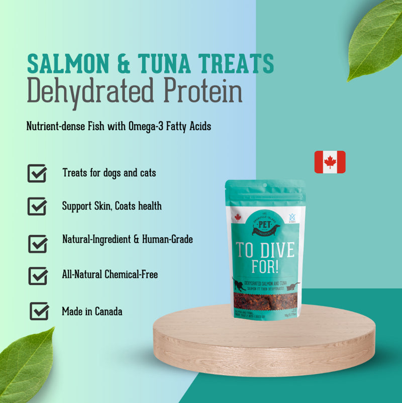 Load image into Gallery viewer, Granville Island Pet Treatery Dehydrated Protein Wild Salmon &amp; Tuna Treat For Dogs
