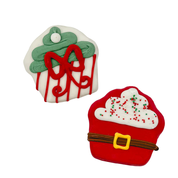 Load image into Gallery viewer, Christmas Cupcake - Dog Cookie
