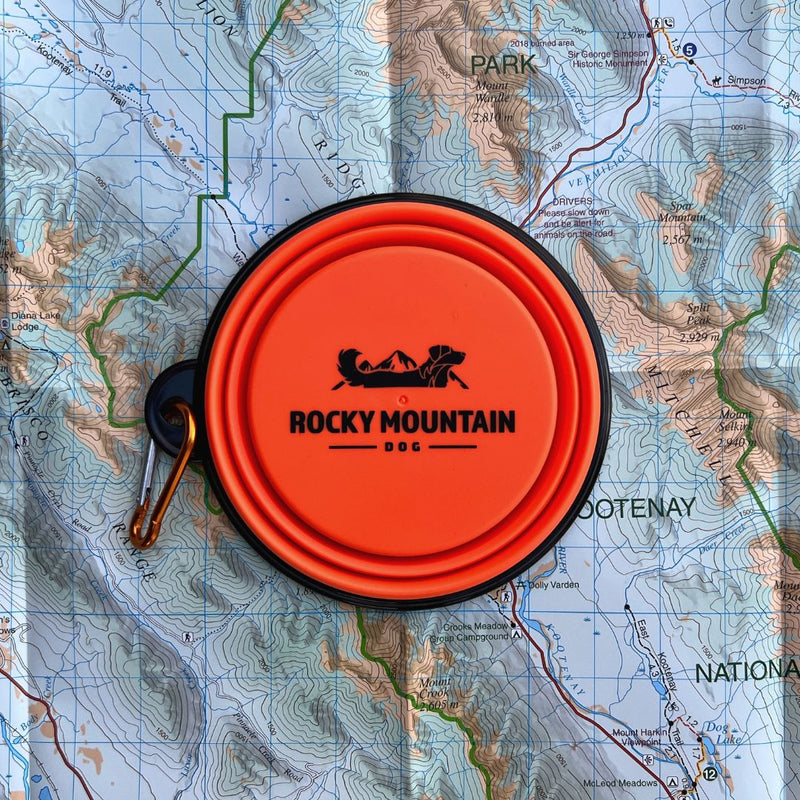 Load image into Gallery viewer, Collapsible Silicone Dog Bowl - Rocky Mountain Dog
