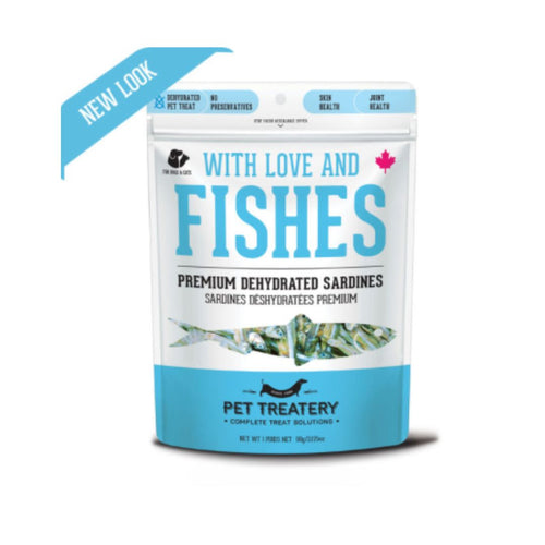 Granville Island Pet Treatery With Love and Fishes Dehydrated Protein Sardines Treat For Dogs