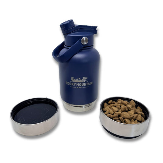 Portable Travel Water Bottle and Feeder Bowls