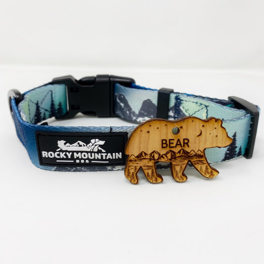 RMD Collar & Bear Wooden Tag Set